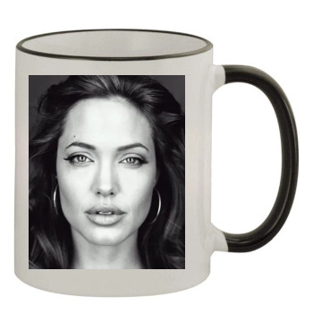 Angelina Jolie 11oz Colored Rim & Handle Mug