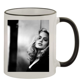 Angelina Jolie 11oz Colored Rim & Handle Mug