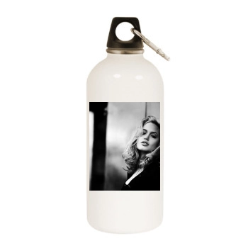 Angelina Jolie White Water Bottle With Carabiner