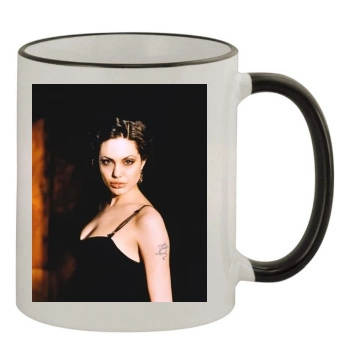 Angelina Jolie 11oz Colored Rim & Handle Mug