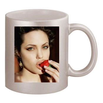 Angelina Jolie 11oz Metallic Silver Mug