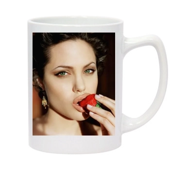 Angelina Jolie 14oz White Statesman Mug