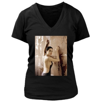 Angelina Jolie Women's Deep V-Neck TShirt