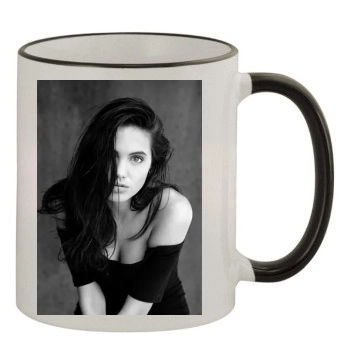 Angelina Jolie 11oz Colored Rim & Handle Mug