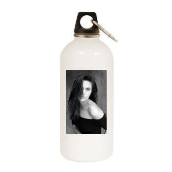 Angelina Jolie White Water Bottle With Carabiner