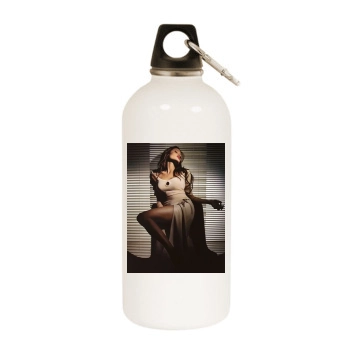 Angelina Jolie White Water Bottle With Carabiner