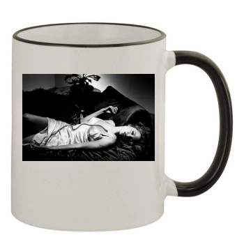 Angelina Jolie 11oz Colored Rim & Handle Mug