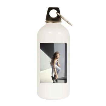 Angelina Jolie White Water Bottle With Carabiner