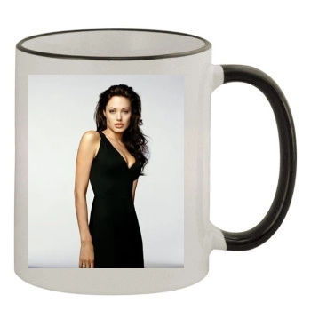 Angelina Jolie 11oz Colored Rim & Handle Mug