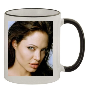 Angelina Jolie 11oz Colored Rim & Handle Mug