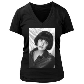 Angelina Jolie Women's Deep V-Neck TShirt