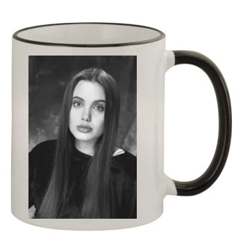 Angelina Jolie 11oz Colored Rim & Handle Mug