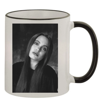 Angelina Jolie 11oz Colored Rim & Handle Mug