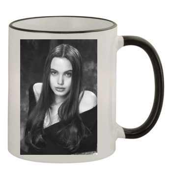 Angelina Jolie 11oz Colored Rim & Handle Mug