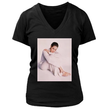 Angelina Jolie Women's Deep V-Neck TShirt