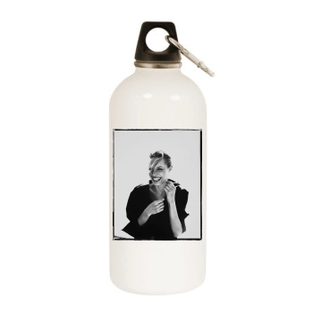 Angelina Jolie White Water Bottle With Carabiner