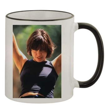 Angelina Jolie 11oz Colored Rim & Handle Mug