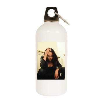 Angelina Jolie White Water Bottle With Carabiner