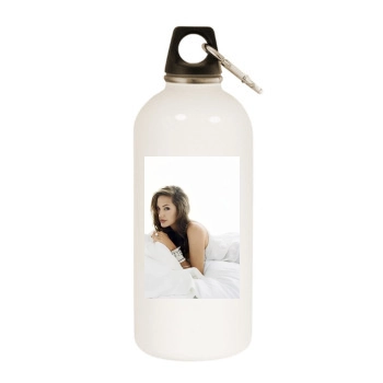 Angelina Jolie White Water Bottle With Carabiner