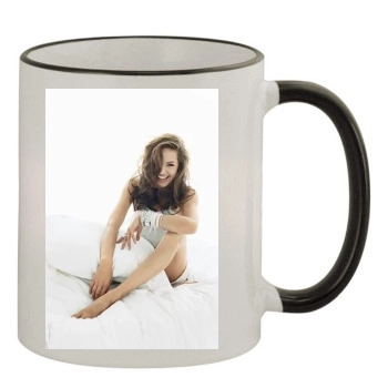 Angelina Jolie 11oz Colored Rim & Handle Mug