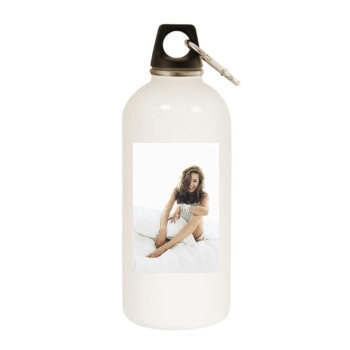 Angelina Jolie White Water Bottle With Carabiner