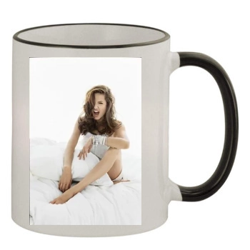 Angelina Jolie 11oz Colored Rim & Handle Mug