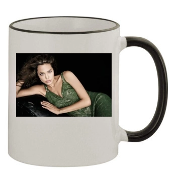 Angelina Jolie 11oz Colored Rim & Handle Mug