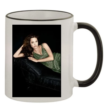 Angelina Jolie 11oz Colored Rim & Handle Mug