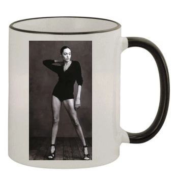 Angelina Jolie 11oz Colored Rim & Handle Mug