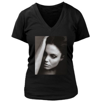 Angelina Jolie Women's Deep V-Neck TShirt