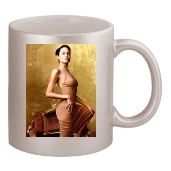 Angelina Jolie 11oz Metallic Silver Mug