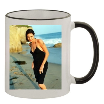 Angelina Jolie 11oz Colored Rim & Handle Mug