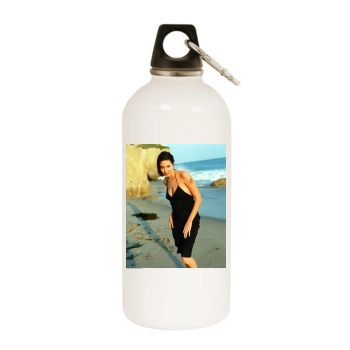 Angelina Jolie White Water Bottle With Carabiner