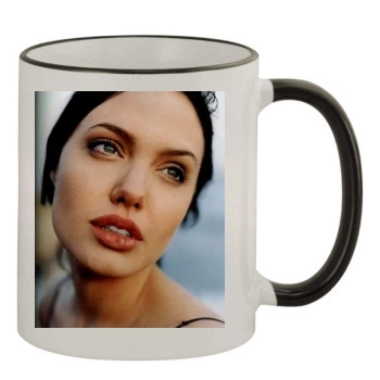 Angelina Jolie 11oz Colored Rim & Handle Mug