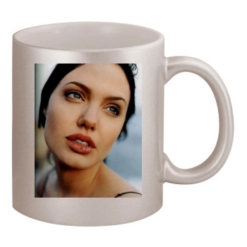 Angelina Jolie 11oz Metallic Silver Mug