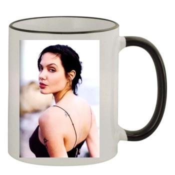 Angelina Jolie 11oz Colored Rim & Handle Mug