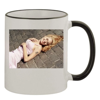 Angelina Jolie 11oz Colored Rim & Handle Mug