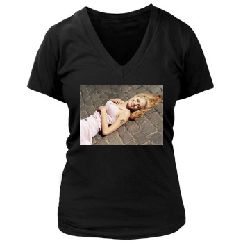 Angelina Jolie Women's Deep V-Neck TShirt