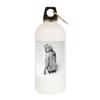 Angelina Jolie White Water Bottle With Carabiner