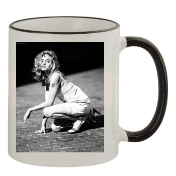 Angelina Jolie 11oz Colored Rim & Handle Mug