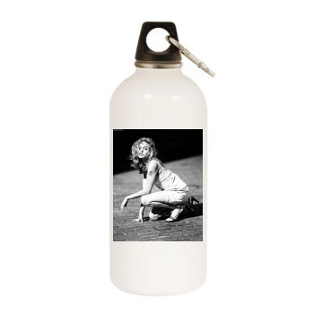 Angelina Jolie White Water Bottle With Carabiner