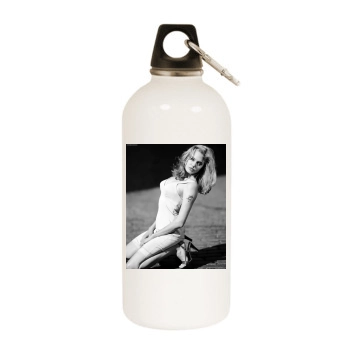 Angelina Jolie White Water Bottle With Carabiner