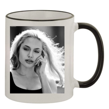 Angelina Jolie 11oz Colored Rim & Handle Mug