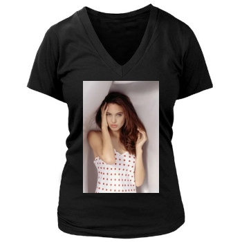 Angelina Jolie Women's Deep V-Neck TShirt