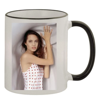 Angelina Jolie 11oz Colored Rim & Handle Mug