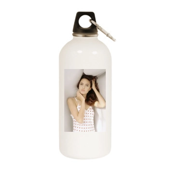 Angelina Jolie White Water Bottle With Carabiner