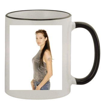 Angelina Jolie 11oz Colored Rim & Handle Mug