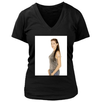 Angelina Jolie Women's Deep V-Neck TShirt