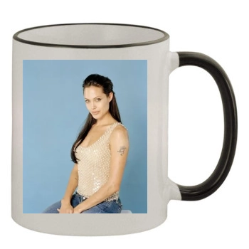 Angelina Jolie 11oz Colored Rim & Handle Mug