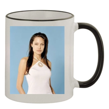 Angelina Jolie 11oz Colored Rim & Handle Mug